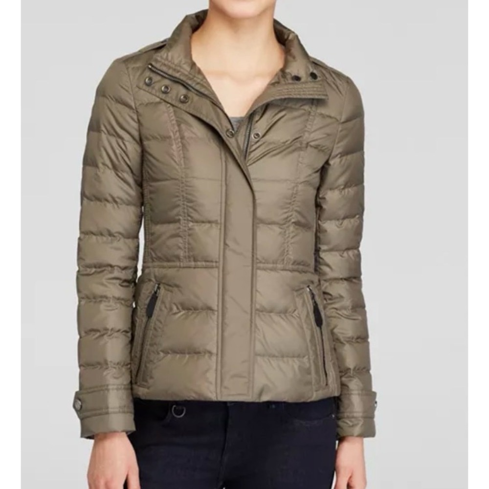 Like New!Burberry Women’s  Dalesbury Olive Puffer Jacket